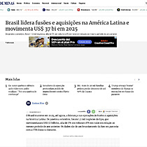 Brasil lidera fuses e aquisies na Amrica Latina e movimenta US$ 37 bi em 2025